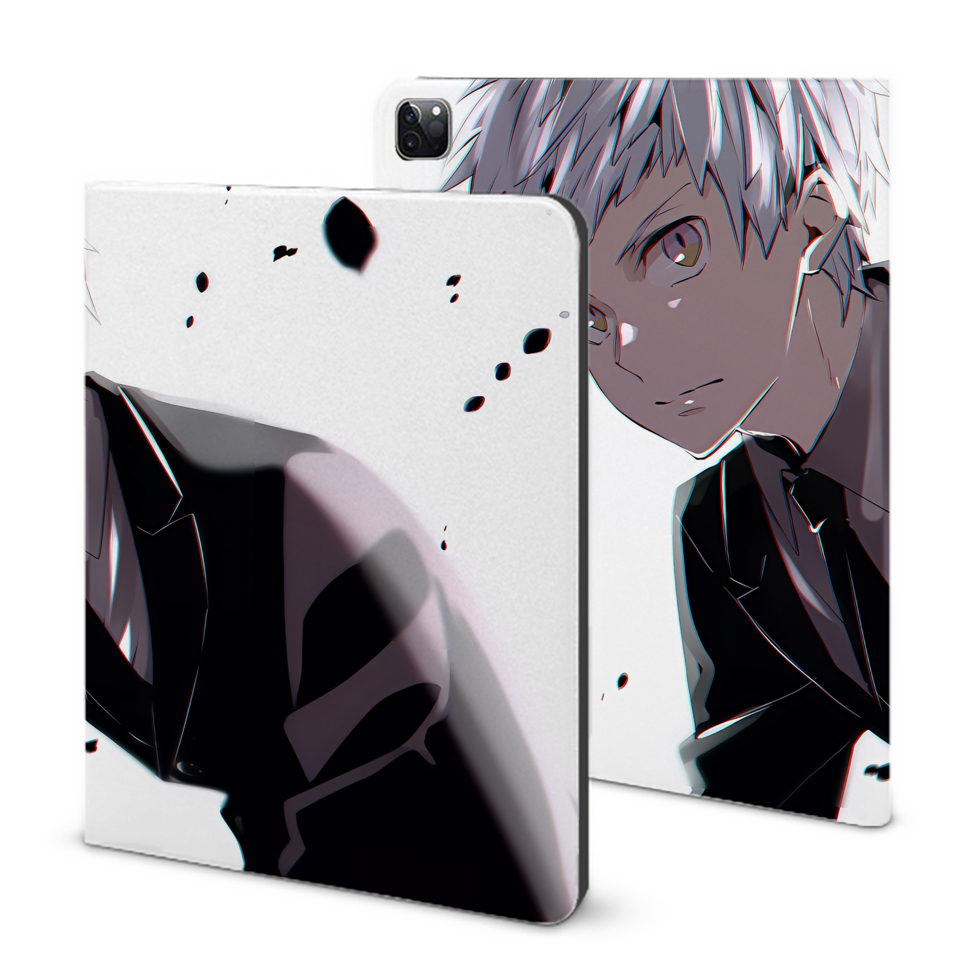 （画像用） 文豪ストレイドッグス Bungo Stray Dogs IPad ケース ブック型 PUレザー TPU 耐衝撃 軽量 薄型 ペン収納なし 全面保護 IPad 各モデル対応